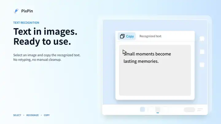 PixPin text recognition extracting text from an image